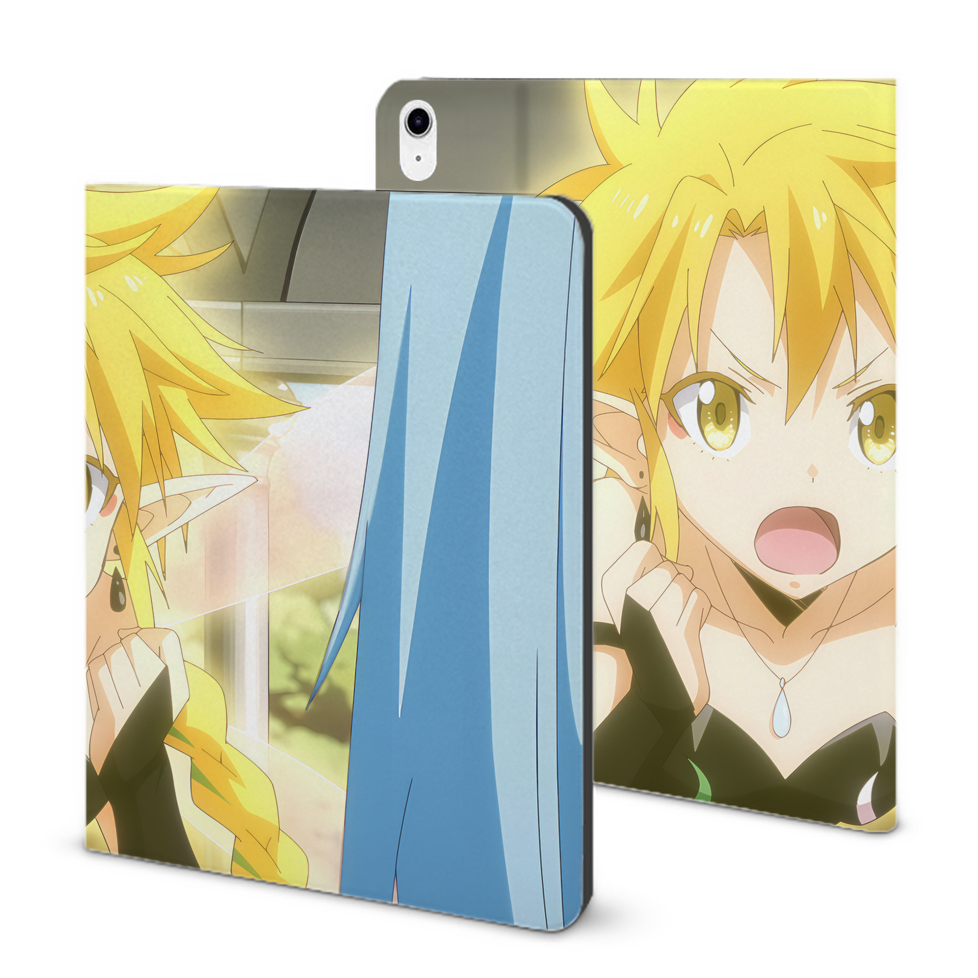 （画像用） 転スラ Regarding Reincarnated to Slime IPad ケース ブック型 PUレザー TPU 耐衝撃 軽量 薄型 ペン収納なし 全面保護 IPad 各モデル対応